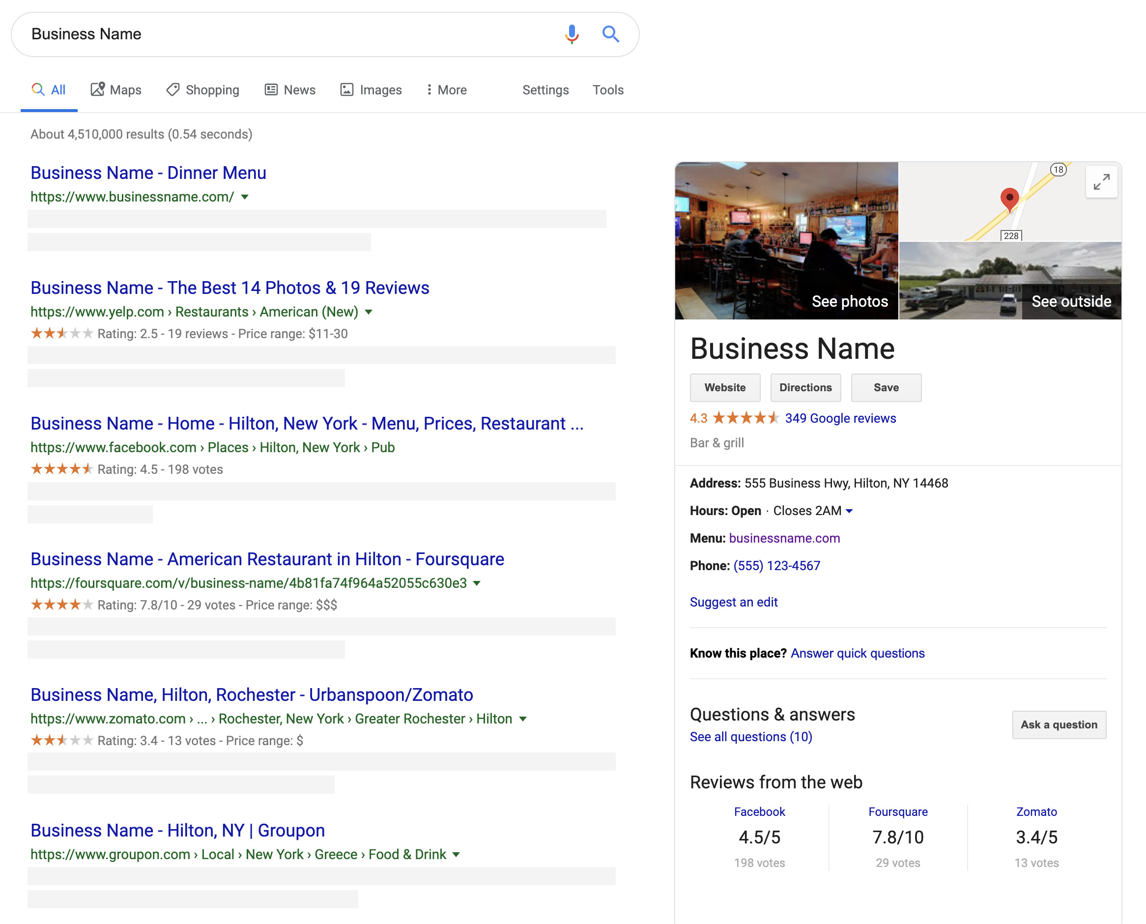 how to change google business page name